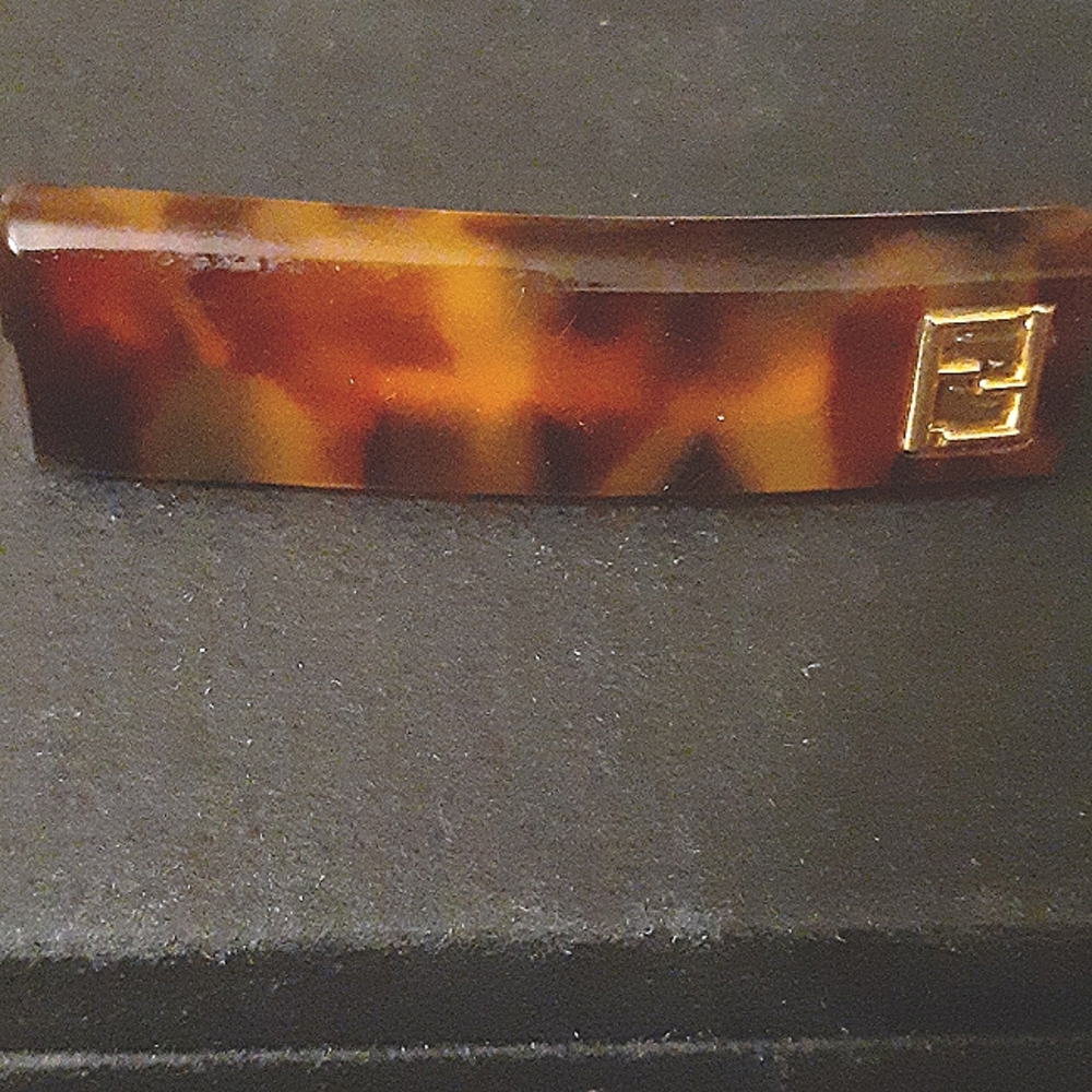 FENDI VINTAGE BARRETTE RARE AUTHENTIC - Picture 2 of 3